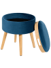 Beliani Hocker NEELY in Blau - (W) 39 x (H) 43 x (L) 39 cm