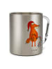 Mr. & Mrs. Panda Becher Fuchs Weihnachten ohne Spruch in Silber