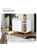 tectake Katzenklo-Schrank, Kratzmatte, 80 x 52 x 61,5 cm, seitlicher Eingang