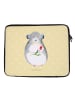 Mr. & Mrs. Panda Laptop Case Chinchilla Blume ohne Spruch in Gelb Pastell