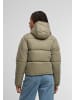 Urban Classics Urban Classics Ladies Peached Puffer Jacket With Hood in paleolive