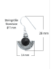 mantraroma 925er Silber - Ohrringe (L) 14 x (B) 28 mm mit Onyx