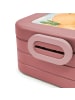 Mr. & Mrs. Panda Bento Box Wüstenfuchs Blumen Design ohne Spruch in Rot Pastell