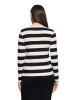 Betty Barclay Basic Shirt mit Rippenstruktur in Schwarz/Weiß