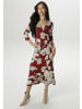 Aniston SELECTED Jerseykleid in bordeaux-schwarz-offwhite