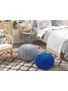 Beliani Pouf CONRAD in Blau - (W) 40 x (H) 25 x (L) 40 cm