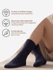 Vincent Creation® 10 Paar Bunte Socken Damen Socken Streifen & Punkte in Jeans blau