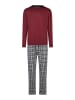 Phil & Co. Berlin  Pyjama Great Bay in rot/grau/dunkelblau