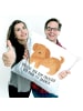 Mr. & Mrs. Panda Sofakissen Hund Flauschig mit Spruch in Weiß