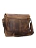 Greenburry Vintage Messenger Umhängetasche Leder 33 cm in brown