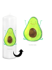 Mr. & Mrs. Panda Stumpenkerze Avocado Glücklich ohne Spruch in Weiß