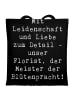 Mr. & Mrs. Panda Jutebeutel Spruch Florist Kunst mit Spruch in Schwarz