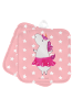 Mr. & Mrs. Panda Topfhandschuhe Einhorn Ballerina ohne Spruch in Rot Pastell