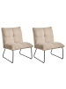 Beliani 2er-Set Sessel BJASTA in Beige/Schwarz