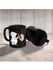 Mr. & Mrs. Panda Teetasse Saxophon Leidenschaft mit Spruch in Schwarz