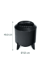 relaxdays Feuerschale "2 in 1" in Schwarz - (H)46 x Ø 52 cm