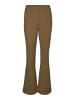 Vero Moda Lockere Stoffhose Stretch Flare Pants mit Schlag VMLIVA in Braun