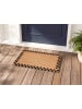 Beliani Fußmatte SAGADA in Beige/Schwarz - (W) 60 x (L) 90 cm