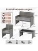 COSTWAY 4 tlg. PE-Rattan Gartenmöbel Set in Grau