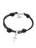 Elli Armband 925 Sterling Silber Kreuz in Schwarz