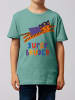 wat? Apparel T-Shirt Tiger Superbruder in Teal Monstera
