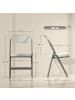 HOMCOM Klappstuhl in Cremeweiß 48,5L x 45B x 82H cm