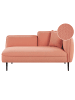 Beliani Chaiselongue CHEVANNES Rosa/Schwarz - (W) 138 x (H) 74 x (L) 77 cm rechtsseitig