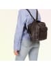 Toscanto Leder Schultertasche, Cityrucksack Toscanto Tasche dunkelbraun ca. 38cm