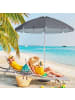 COSTWAY Sonnenschirm Strand in Grau