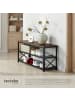 tectake Schuhregal Blackpool 101 x 30,5 x 45,5 cm, Industrial Holz dunkel, rustikal