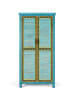 Giner y Colomer Kleiderschrank aus Mangoholz mit handgefertigtem Design 2 m hoch in Blue
