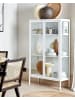 Beliani Vitrine NASH in Weiß - (W) 90 x (H) 150 x (L) 35 cm
