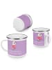 Mr. & Mrs. Panda Camping Emaille Tasse Brautjungfern Wunder mit ... in Lavendeltraum