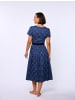 Berwin Baumwolldruck-Kleid mit kurzem Arm