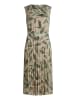 BETTY & CO Chiffonkleid mit Plissee in Nature/Green