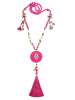 collezione alessandro Lange Kette " Bahli " in pink