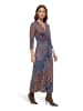 Betty Barclay Midikleid mit Raffung in Blau/Rot