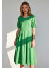 More & More feminines Baumwollmix- Maxikleid in green