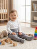 TupTam Baby Jungen Strampelhose mit Fuß 3er Pack in grau Modell 1