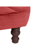 58 aufm Kessel CHESTERFIELD Sofa 3-Sitzer Kaylin Samtvelours ziegel