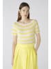 Oui Raglanpullover 100% Leinen in white yellow