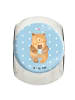 Mr. & Mrs. Panda Glasdose Bär Baby ohne Spruch in Blau Pastell