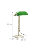 relaxdays Bankerlampe in Grün/Bronze - (H)52 cm