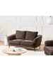 Beliani 2-Sitzer Sofa KJAER in Braun/Schwarz - (W) 155 x (H) 100 x (L) 100 cm