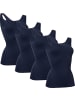 Con-ta Baumwolle, Feinripp Unterhemd 4er-Pack in marine