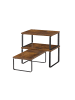 SONGMICS 3er-Set: Küchenregal Bystro in Vintagebraun - (B)19.5 x (H)18.5 x (T)29.7 cm