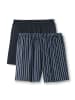 Calida Web-Boxershorts 2er Pack in Weiß/Dunkelblau