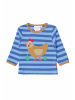 Toby Tiger Langarmshirt mit Huhn Applikation in blau