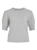 Vila Strickoberteil in Light Grey Melange