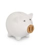 relaxdays Sparschwein in Weiß/ Natur - (B)15,5 x (H)15,5 x (T)19 cm